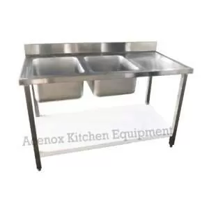 stainless steel table with sink