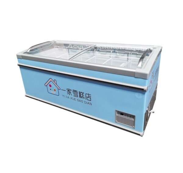 ice cream chest freezer curved glass