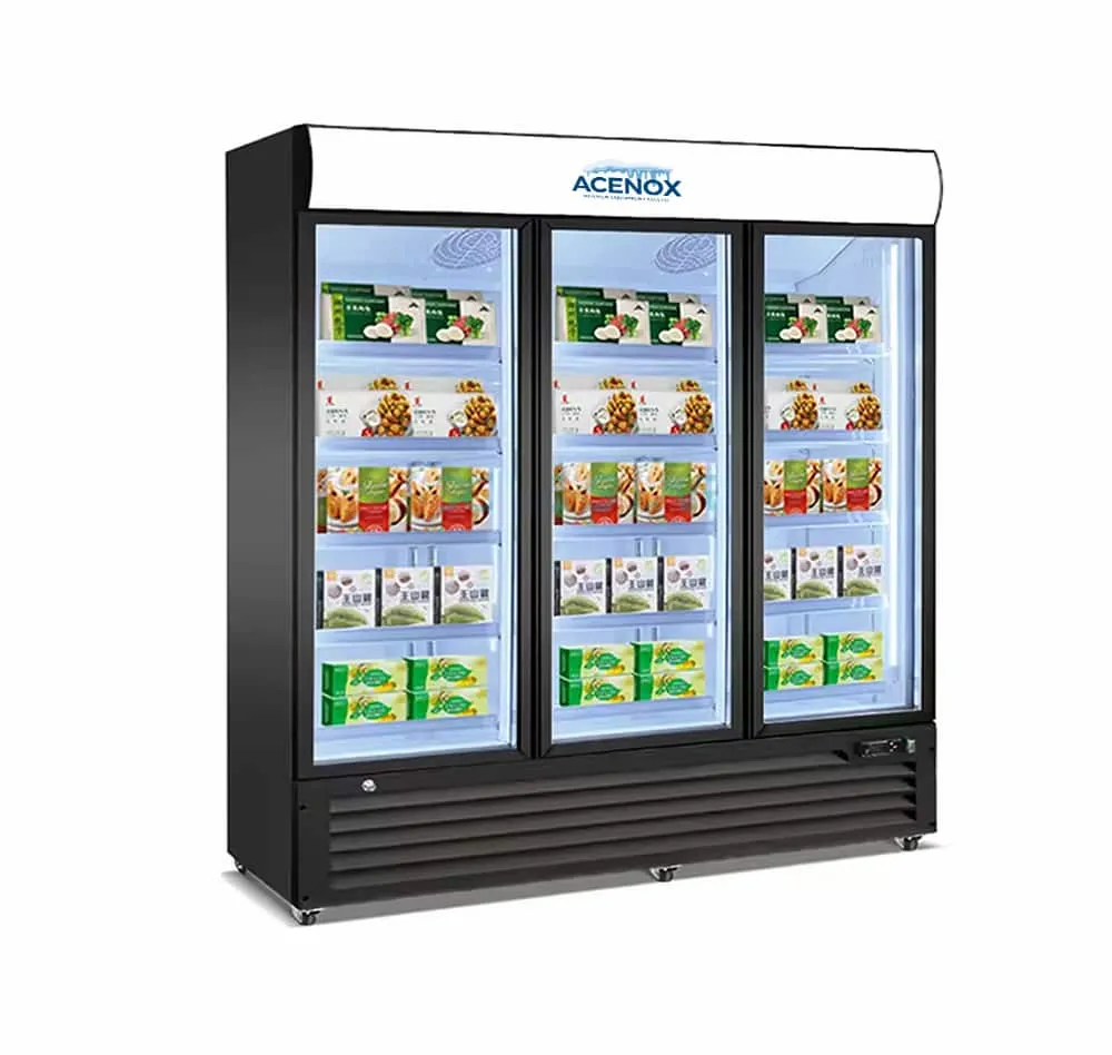 commercial glass door refrigerator